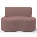 Ver imagem 3 de Sofá 2 Lugares Orgânico para Sala de Estar Living Larissa L02 Suede Rosê - Lyam Decor