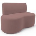 Ver imagem 1 de Sofá 2 Lugares Orgânico para Sala de Estar Living Larissa L02 Suede Rosê - Lyam Decor
