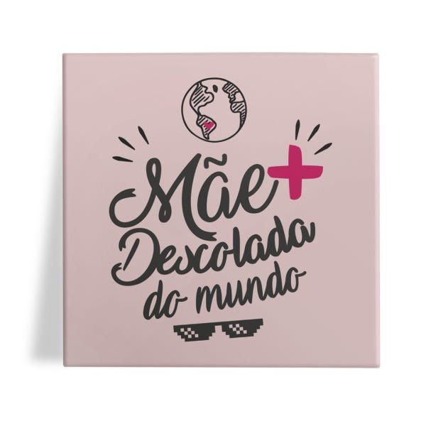 Azulejo Decorativo 15x15cm A Melhor Mãe Do Mundo Presentes Romero Com Suporte