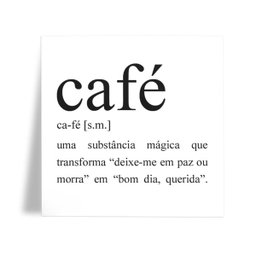 Azulejo Decorativo 15x15cm Cantinho Café Dicionário Presentes Romero Com Suporte - 1