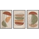 Ver imagem 2 de Kit com 3 Quadros Decorativos 70x50 Cm Minimalista com Moldura Caixa Preta 3cm Profundidade