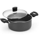 Ver imagem 2 de Jogo de Panelas Cinza 5 Peças Antiaderente Tampa de Vidro Alegrette