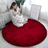 Tapete Sala Shaggy Pelo Alto Felpudo 2 x 2 Metros Redondo Casa Dona Vermelho - 4