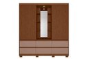 Ver imagem 7 de Guarda Roupa Atena 2 Portas e 6 Gavetas - Nogueira Cappuccino Flex - Albatroz