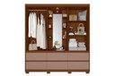Ver imagem 6 de Guarda Roupa Atena 2 Portas e 6 Gavetas - Nogueira Cappuccino Flex - Albatroz