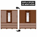 Ver imagem 2 de Guarda Roupa Atena 2 Portas e 6 Gavetas - Nogueira Cappuccino Flex - Albatroz