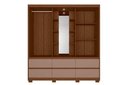 Ver imagem 5 de Guarda Roupa Atena 2 Portas e 6 Gavetas - Nogueira Cappuccino Flex - Albatroz