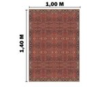 Ver imagem 4 de Tapete Sala Antiderrapante Persa Rústico 1,00Mx1,40M Vermelho Casa Dona