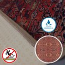 Ver imagem 3 de Tapete Sala Antiderrapante Persa Rústico 1,00Mx1,40M Vermelho Casa Dona