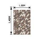 Ver imagem 5 de Tapete Sala Quarto Antiderrapante 1,00x1,40M Geométrico Moderno Marrom Casa Dona