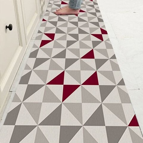 Tapete Passadeira 66 X 240cm Antiderrapante sem Pelo Geométrico Standard Dona Casa