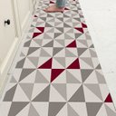 Ver imagem 1 de Tapete Passadeira 66 X 240cm Antiderrapante sem Pelo Geométrico Standard Dona Casa
