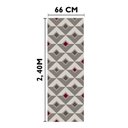 Ver imagem 3 de Tapete Passadeira 66 X 240cm Antiderrapante sem Pelo Geométrico Shapes Casa Dona