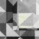 Ver imagem 1 de Tapete para Sala ou Quarto 1.32 x 2.00 Antiderrapante Mosaico Preto Casa Dona