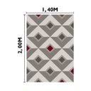 Ver imagem 3 de Tapete para Sala 140 x 200cm Antiderrapante sem Pelo Geometrico Shapes Casa Dona