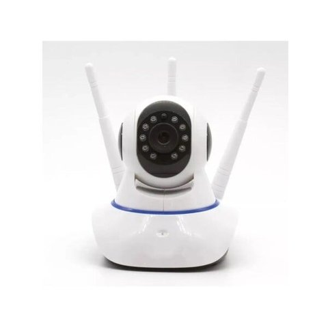 Câmera sem Fio 360 Wifi P2P HD 720P 3 Antenas C Cartão de Memória
