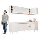 Ver imagem 5 de Armário de Cozinha Modulado de Canto Esquerdo 5 Peças Cp52 Balcão sem Tampo Branco - Lumil Lumil Móv