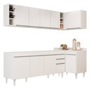 Ver imagem 1 de Armário de Cozinha Modulado de Canto Esquerdo 5 Peças Cp52 Balcão sem Tampo Branco - Lumil Lumil Móv