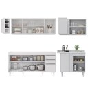 Ver imagem 6 de Armário de Cozinha Modulado de Canto Esquerdo 5 Peças Cp52 Balcão sem Tampo Branco - Lumil Lumil Móv