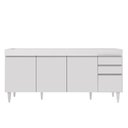 Ver imagem 7 de Armário de Cozinha Modulado de Canto Esquerdo 5 Peças Cp52 Balcão sem Tampo Branco - Lumil Lumil Móv