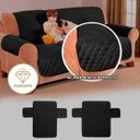 Ver imagem 3 de Kit Protetor de Sofá 2 e 3 Lugares Matelado Preto Casa Dona