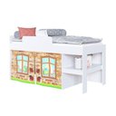 Ver imagem 1 de Cama Infantil Com Protetor E Cortina 90 Imaginação Meu Fofinho Art In Móveis Branco
