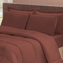 Ver imagem 3 de Edredom Quality Casa Dona Dupla Face Casal Queen 240x220cm Marrom