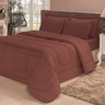 Edredom Quality Casa Dona Dupla Face Casal Queen 240x220cm Marrom - 1