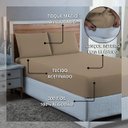 Ver imagem 3 de Kit Roupa Cama Casal 100% Algodão 3 Peças Percal 300 Fios Hotel Pousada:avela