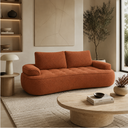 Ver imagem 2 de Sofá Yafa 210cm 3 Lugares Moderno Sala Consultório:Terra Cota/Bouclé