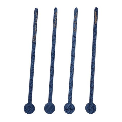Jogo de Colheres Coquetel Azul - 4 Pçs