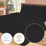 Jogo de Cama Casal 6 Peças com Edredom e Lençol Casa Dona Preto - 2