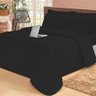 Jogo de Cama Casal 6 Peças com Edredom e Lençol Casa Dona Preto - 1