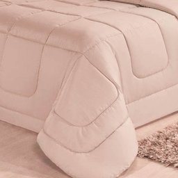 Jogo de cama Casal 6 peças com Edredom e Lençol Casa Dona Bege - 2