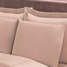 Jogo de cama Casal 6 peças com Edredom e Lençol Casa Dona Bege - 3