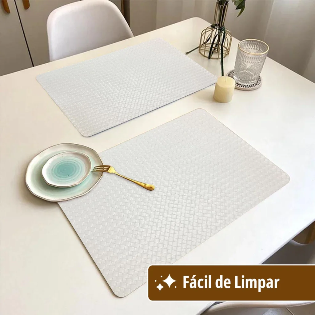 12 Jogo Americano Mesa Posta Luxo Impermeável Pvc Trm Br - 2