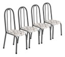 Ver imagem 4 de Kit Conjunto de 4 Cadeiras Sala de Jantar Cozinha Aço Metal