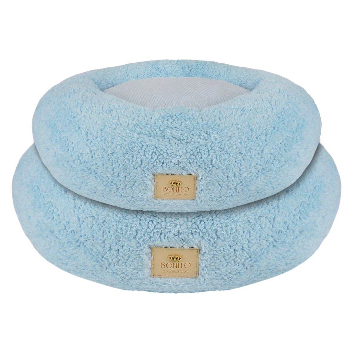 Cama Nuvem Pelúcia Teddy Azul para Cachorro e Gato - Tam G