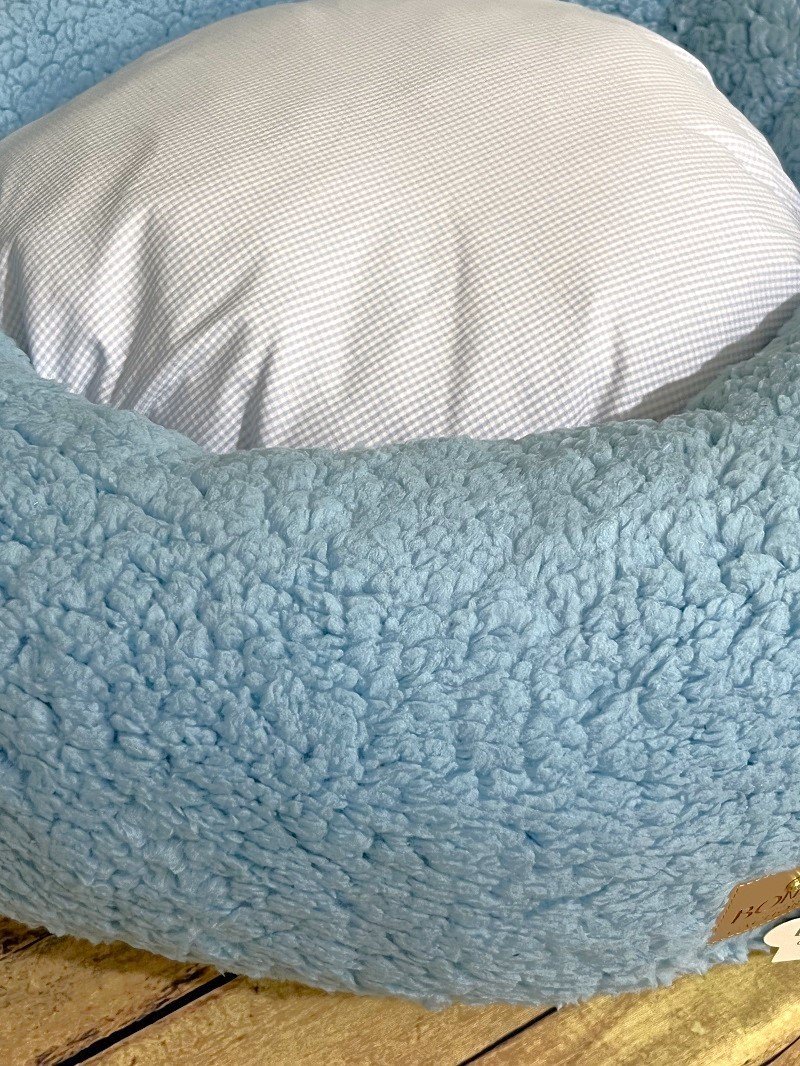 Cama Nuvem Pelúcia Teddy Azul para Cachorro e Gato - Tam G - 3