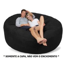 Capa Puff Gigante sem Enchimento 180x100 Pufe Suede - 180x100 - Vermelho - 5