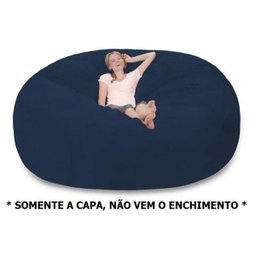 Capa Puff Gigante sem Enchimento 180x100 Pufe Suede - 180x100 - Vermelho - 3
