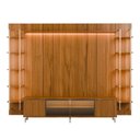 Ver mais imagens de Estante para TV Home Theater 85" MDF 291cm 10 Prateleiras Vidro Reflecta com LED Neon Float Canella