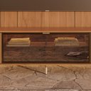 Ver imagem 6 de Estante para TV Home Theater 85" MDF 291cm 10 Prateleiras Vidro Reflecta com LED Neon Float Canella