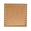 Ver imagem 1 de Kit 10 Base Quadrada 30x30 Cm Mdf para Cesto Crochê Fio de Malha