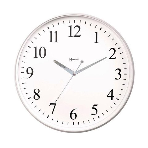 Relógio Parede Herweg Prata Fala As Horas Silencioso 6867 Prata - Prata
