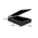 Ver imagem 2 de Base Cama Box Viúva Baú 41x188x128 Cor Marrom