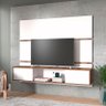Rack Painel com 2 Portas e 1 Nicho para Tv 60 Polegadas Polegadas Rp 15 - Branco/castanho - 5