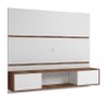 Rack Painel com 2 Portas e 1 Nicho para Tv 60 Polegadas Polegadas Rp 15 - Branco/castanho - 1