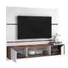 Rack Painel com 2 Portas e 1 Nicho para Tv 60 Polegadas Polegadas Rp 15 - Branco/castanho - 2