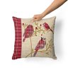 Kit com 4 Capas para Almofadas de Natal Xadrez Passarinho 45cm X 45cm - 2
